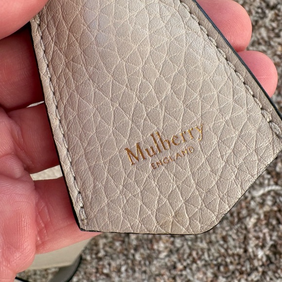 Mulberry iris beige gold top handle 2 way Purse handbag satchel - Picture 6 of 15